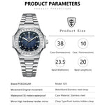 POEDAGAR Royal Grid Luxury Watch
