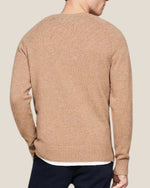 Maglione Girocollo In Lana Con Logo Bandierina Ricamato