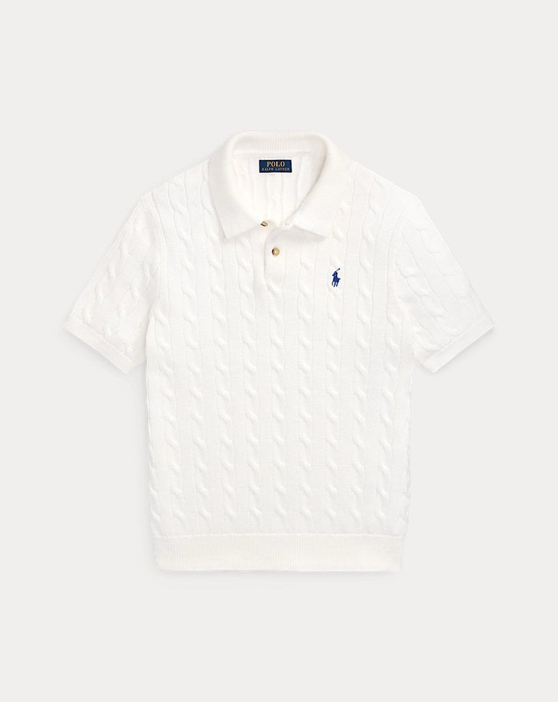 Spurs Knitted Polo Shirt White