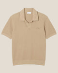 Lacoste Cotton Blend Open Polo Collar Sweater