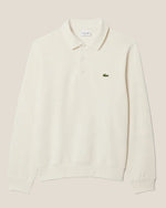 Lacoste Ribbed Cotton Polo Collar Sweatshirt