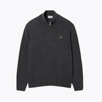 L.C Zipped High Neck Carded Wool Sweater