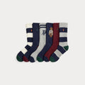 L.R Polo Bear Cotton-Blend Crew Socks 6-Pack