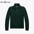 L.R Cable-Knit Cashmere Quarter-Zip Jumper