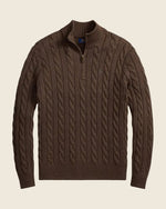 Ralph Lauren Chunky Cable-Knit Cotton Quarter-Zip Sweater